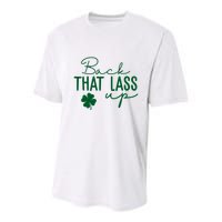 Back That Lass Up Funny St Patricks Day Offensive Youth Performance Sprint T-Shirt