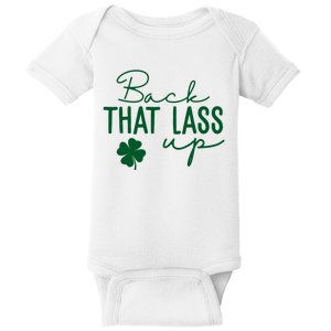 Back That Lass Up Funny St Patricks Day Offensive Baby Bodysuit