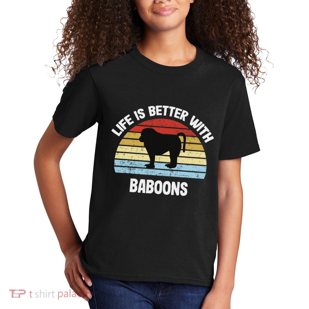 Baboon T Life Is Better With Baboons Kids T-Shirt