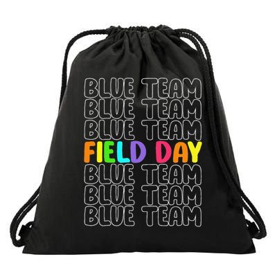Blue Team Let The Games Begin 2025 Field Day Spirit Squad Drawstring Bag