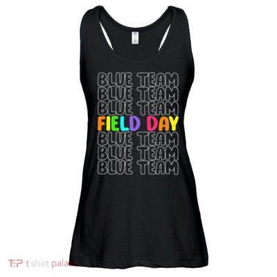 Blue Team Let The Games Begin 2025 Field Day Spirit Squad Ladies Essential Flowy Tank