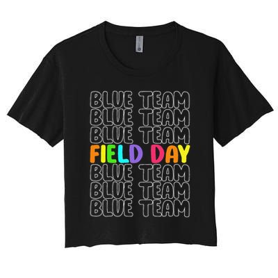 Blue Team Let The Games Begin 2025 Field Day Spirit Squad Crop Top