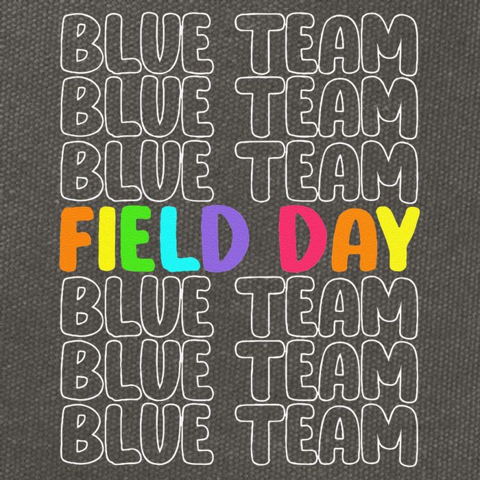 Blue Team Let The Games Begin 2025 Field Day Spirit Squad Cotton Canvas Backpack