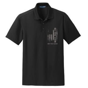 Be The Lion Not The Sheep Dry Zone Grid Polo