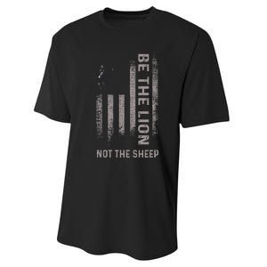 Be The Lion Not The Sheep Performance Sprint T-Shirt