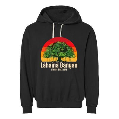 Banyan Tree Lahaina Maui Hawaii Garment-Dyed Fleece Hoodie