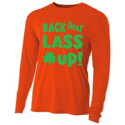 Back That Lass Up Funny St Patricks Day Gift Cooling Performance Long Sleeve Crew