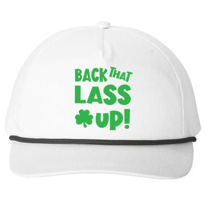 Back That Lass Up Funny St Patricks Day Gift Snapback Five-Panel Rope Hat