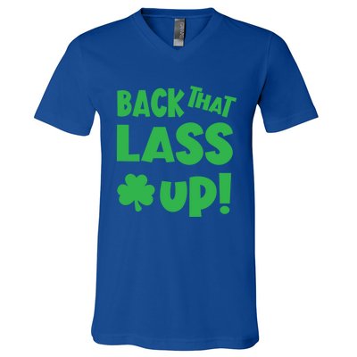 Back That Lass Up Funny St Patricks Day Gift V-Neck T-Shirt