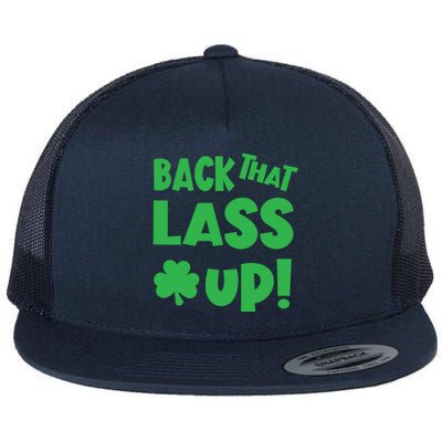 Back That Lass Up Funny St Patricks Day Gift Flat Bill Trucker Hat