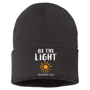 Be The Light Sun Matthew 514 Bible Christian Sustainable Knit Beanie