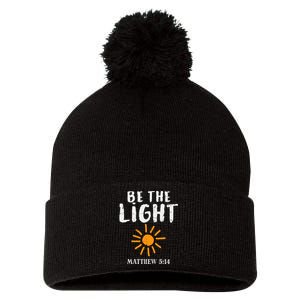 Be The Light Sun Matthew 514 Bible Christian Pom Pom 12in Knit Beanie