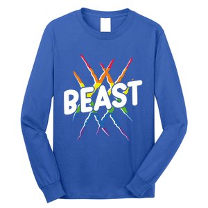 Beast Tiger Lion Claw Funny Lgbtq Awareness Rainbow Pride Gift Long Sleeve Shirt