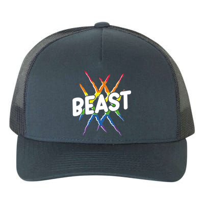 Beast Tiger Lion Claw Funny Lgbtq Awareness Rainbow Pride Gift Yupoong Adult 5-Panel Trucker Hat