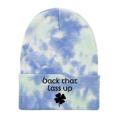 Back That Lass Up St Patrick's Day Cute Gift Tie Dye 12in Knit Beanie