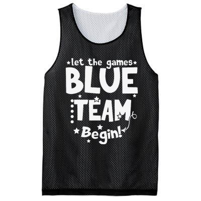 Blue Team Let The Games Begin Field Trip Day Mesh Reversible Basketball Jersey Tank