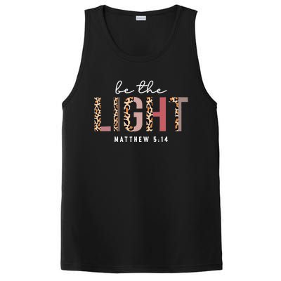 Be The Light Faith Jesus Christian Boho Leopard Cheetah PosiCharge Competitor Tank