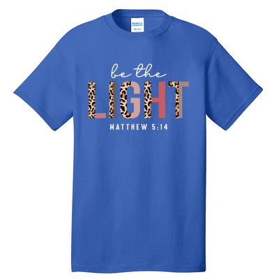 Be The Light Faith Jesus Christian Boho Leopard Cheetah Tall T-Shirt