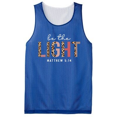 Be The Light Faith Jesus Christian Boho Leopard Cheetah Mesh Reversible Basketball Jersey Tank