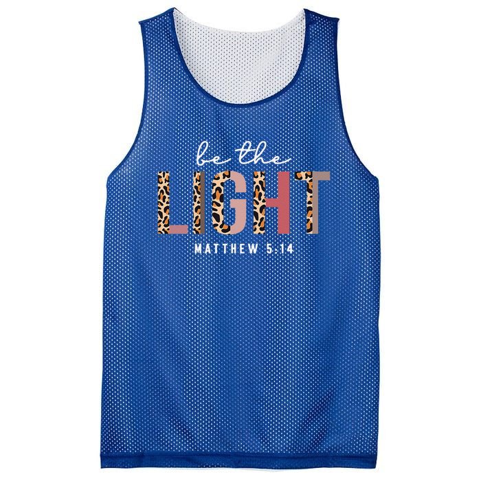 Be The Light Faith Jesus Christian Boho Leopard Cheetah Mesh Reversible Basketball Jersey Tank