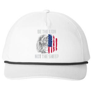 Be The Lion Not The Sheep Patriotic American Flag Snapback Five-Panel Rope Hat