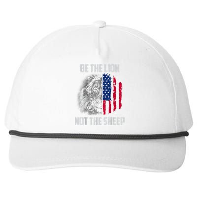 Be The Lion Not The Sheep Patriotic American Flag Snapback Five-Panel Rope Hat