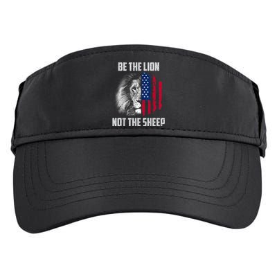 Be The Lion Not The Sheep Patriotic American Flag Adult Drive Performance Visor