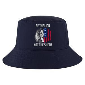 Be The Lion Not The Sheep Patriotic American Flag Cool Comfort Performance Bucket Hat