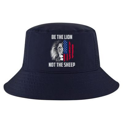 Be The Lion Not The Sheep Patriotic American Flag Cool Comfort Performance Bucket Hat