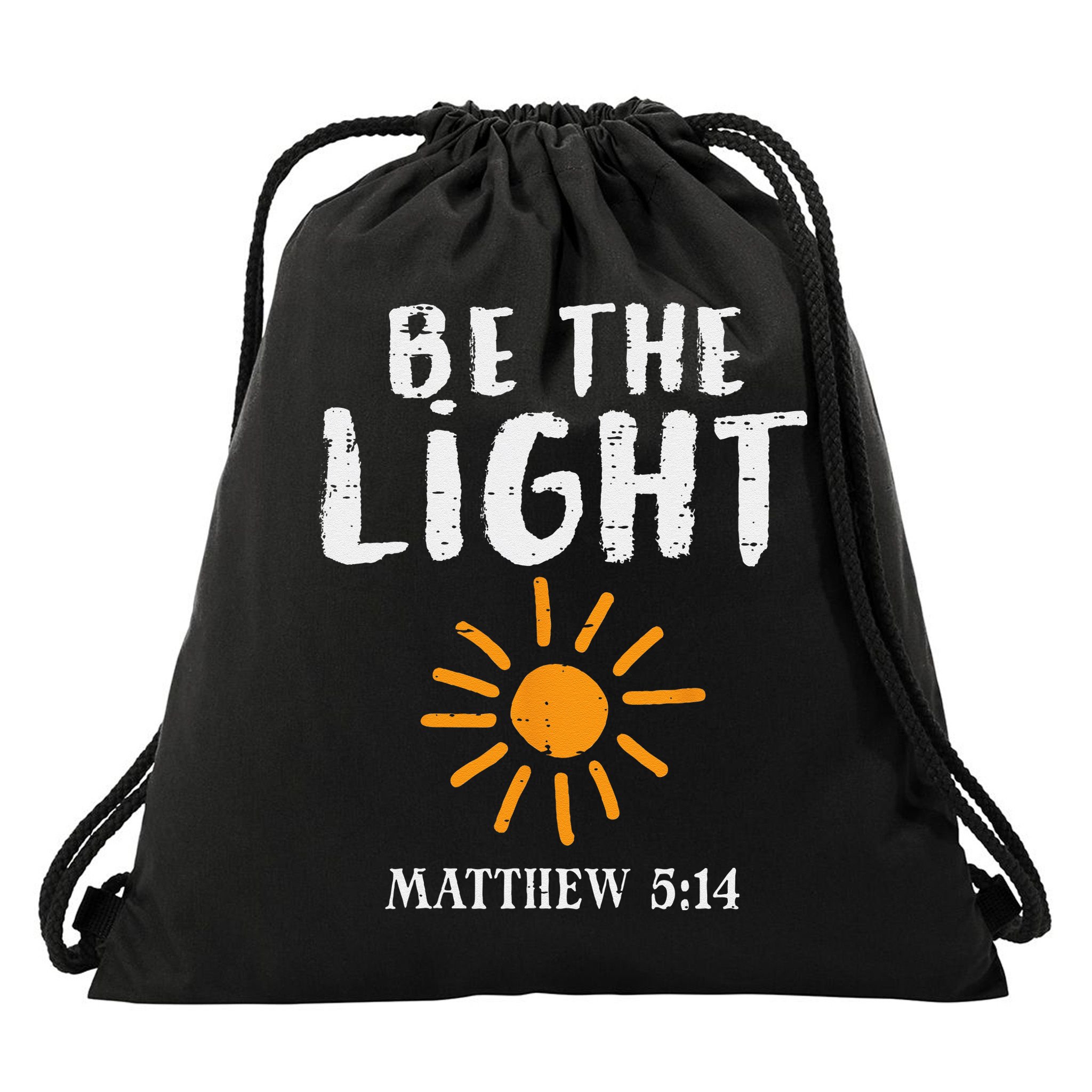 Be The Light Sun Matthew 514 Bible Christian Drawstring Bag