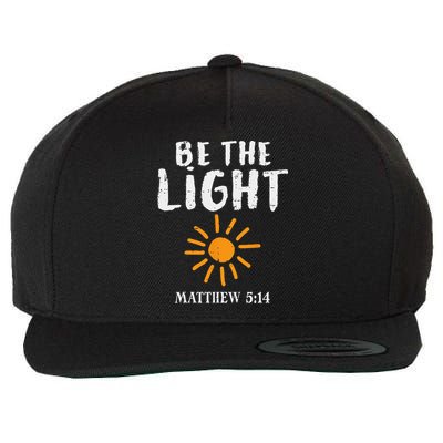 Be The Light Sun Matthew 514 Bible Christian Wool Snapback Cap