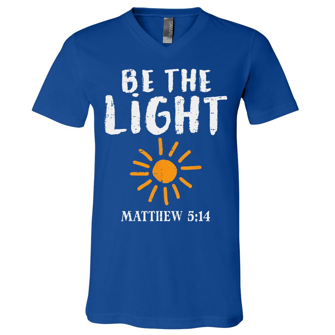 Be The Light Sun Matthew 514 Bible Christian V-Neck T-Shirt