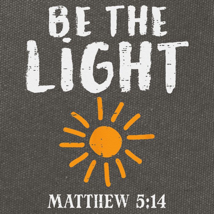 Be The Light Sun Matthew 514 Bible Christian Cotton Canvas Backpack