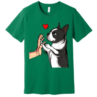 Boston Terrier Love Bostie Dog Mom Funny Girl Premium T-Shirt