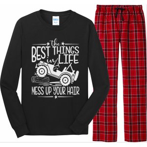 Best Things Life Mess Up Your Hair Fun Summer Truck Long Sleeve Pajama Set