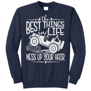 Best Things Life Mess Up Your Hair Fun Summer Truck Sweatshirt