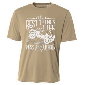 Best Things Life Mess Up Your Hair Fun Summer Truck Cooling Performance Crew T-Shirt