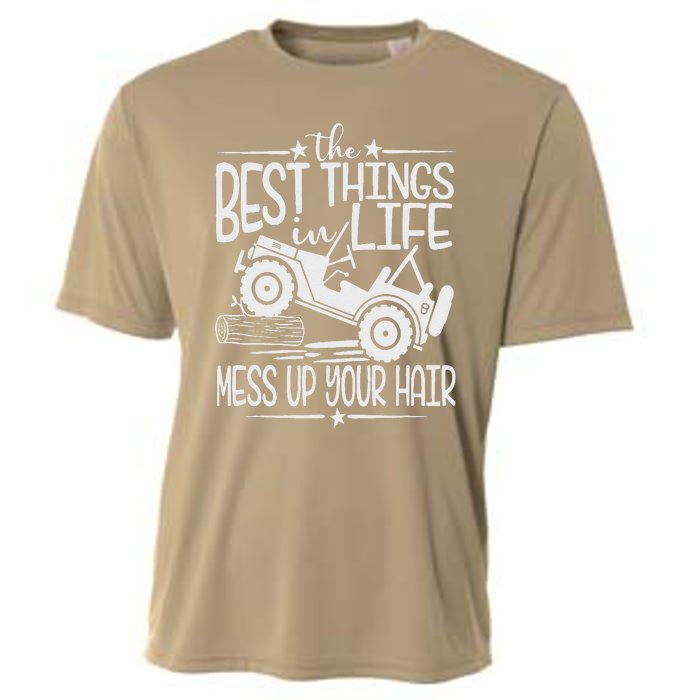 Best Things Life Mess Up Your Hair Fun Summer Truck Cooling Performance Crew T-Shirt