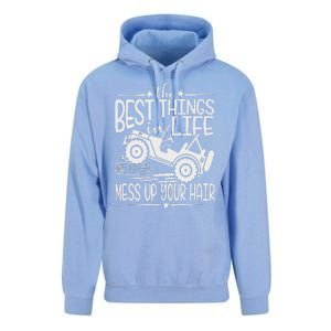 Best Things Life Mess Up Your Hair Fun Summer Truck Unisex Surf Hoodie