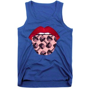 Bodybuilding Tongue Lifting Weights Gym Fitness Bodybuilder Cute Gift Tank Top