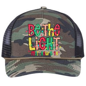 Be The Light Matthew Christian Witness Retro Rope Trucker Hat Cap