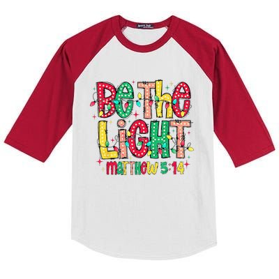 Be The Light Matthew Christian Witness Kids Colorblock Raglan Jersey