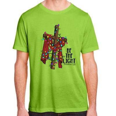 Be The Light Matthew 5 14 Christmas Jesus Cross Adult ChromaSoft Performance T-Shirt