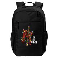 Be The Light Matthew 5 14 Christmas Jesus Cross Backpack