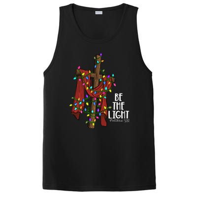 Be The Light Matthew 5 14 Christmas Jesus Cross PosiCharge Competitor Tank