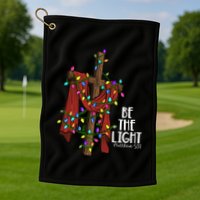 Be The Light Matthew 5 14 Christmas Jesus Cross Golf Towel