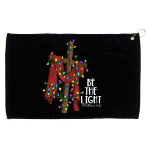 Be The Light Matthew 5 14 Christmas Jesus Cross Grommeted Golf Towel