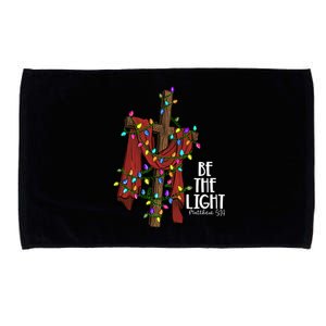 Be The Light Matthew 5 14 Christmas Jesus Cross Microfiber Hand Towel