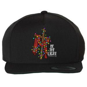 Be The Light Matthew 5 14 Christmas Jesus Cross Wool Snapback Cap