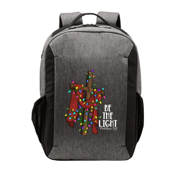 Be The Light Matthew 5 14 Christmas Jesus Cross Vector Backpack